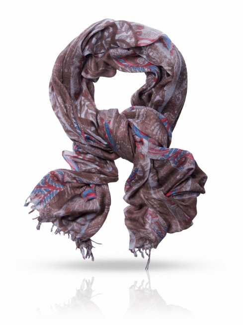 Палантин Женский W-TRIBAL1/BROWN